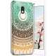 Compatible avec Nokia 3 Coque en Silicone Transparente Motif Mandala Fleur Jolie Housse de téléphone Gel TPU Souple Ultra Min