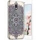 Compatible avec Nokia 3 Coque en Silicone Transparente Motif Mandala Fleur Jolie Housse de téléphone Gel TPU Souple Ultra Min