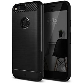 Caseology Coque Google Pixel, [Série Vault] Protection en TPU Mince Robuste de Qualité Militaire et Absorbant Les Chocs [Noir