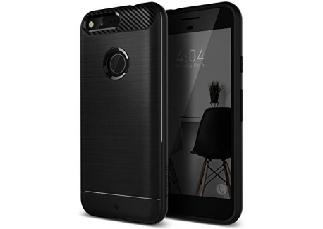 Caseology Coque Google Pixel, [Série Vault] Protection en TPU Mince Robuste de Qualité Militaire et Absorbant Les Chocs [Noir