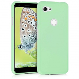 kwmobile Coque Google Pixel 3a - Coque pour Google Pixel 3a - Housse de téléphone en Silicone Menthe Mat