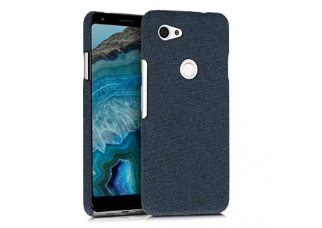 kwmobile Coque Google Pixel 3a - Coque pour Google Pixel 3a - Housse de Protection en Tissu Textile Gris Clair