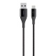 Belkin - Câble Lightning Premium Haute-Résistance (Kevlar) Charge/Synchro pour iPhone, iPad et iPod - 1,2m - Noir (Certifié Appl