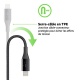 Belkin - Câble Lightning Premium Haute-Résistance (Kevlar) Charge/Synchro pour iPhone, iPad et iPod - 1,2m - Noir (Certifié Appl