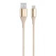 Belkin - Câble Lightning Premium Haute-Résistance (Kevlar) Charge/Synchro pour iPhone, iPad et iPod - 1,2m - Or (Certifié Apple)