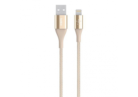 Belkin - Câble Lightning Premium Haute-Résistance (Kevlar) Charge/Synchro pour iPhone, iPad et iPod - 1,2m - Or (Certifié Apple)