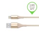 Belkin - Câble Lightning Premium Haute-Résistance (Kevlar) Charge/Synchro pour iPhone, iPad et iPod - 1,2m - Or (Certifié Apple)