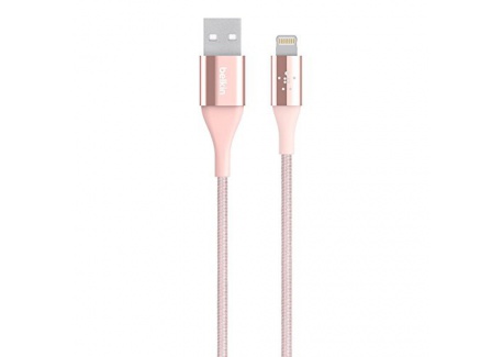 Belkin - Câble Lightning Premium Haute-Résistance (Kevlar) Charge/Synchro pour iPhone, iPad et iPod - 1,2m - Or rose (Certifié A