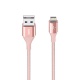 Belkin - Câble Lightning Premium Haute-Résistance (Kevlar) Charge/Synchro pour iPhone, iPad et iPod - 1,2m - Or rose (Certifié A