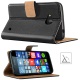 HOOMIL Coque Microsoft Lumia 640, Housse en Cuir Premium Flip Case Portefeuille Etui Coque pour Microsoft Lumia 640  H3127, N