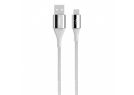 Belkin - Câble Lightning Premium Haute-Résistance (Kevlar) Charge/Synchro pour iPhone, iPad et iPod - 1,2m - Argent (Certifié Ap