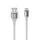 Belkin - Câble Lightning Premium Haute-Résistance (Kevlar) Charge/Synchro pour iPhone, iPad et iPod - 1,2m - Argent (Certifié Ap