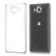 kwmobile Coque Microsoft Lumia 950 - Coque pour Microsoft Lumia 950 - Housse protectrice en Plastique Rigide Blanc-Transparen