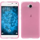 PhoneNatic Coque en Silicone Compatible avec Microsoft Lumia 650 - Transparent Rose - Cover Cubierta + Films de Protection