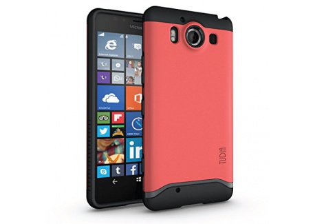 Microsoft Lumia 950 Coque, TUDIA Slim-Fit Merge Double Couche Protecteur Coque pour Microsoft Lumia 950  Rose 