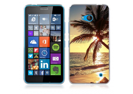 Fubaoda Coque Nokia Microsoft Lumia 640, Belle et Romantique série Paysage Étui TPU Silicone élégant et Sobre pour Nokia Micr