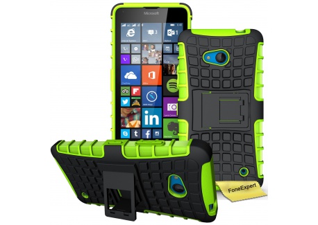 FoneExpert® Microsoft Lumia 640 - Etui Housse Coque Shockproof Robuste Impact Armure Hybride Béquille Cover pour Microsoft Lu