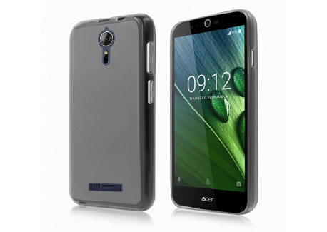 XEPTIO Acer Liquid Zest Plus 4G - Coque Protection arrière clipsable Grise Smartphone - Accessoires Pochette Exceptional Case