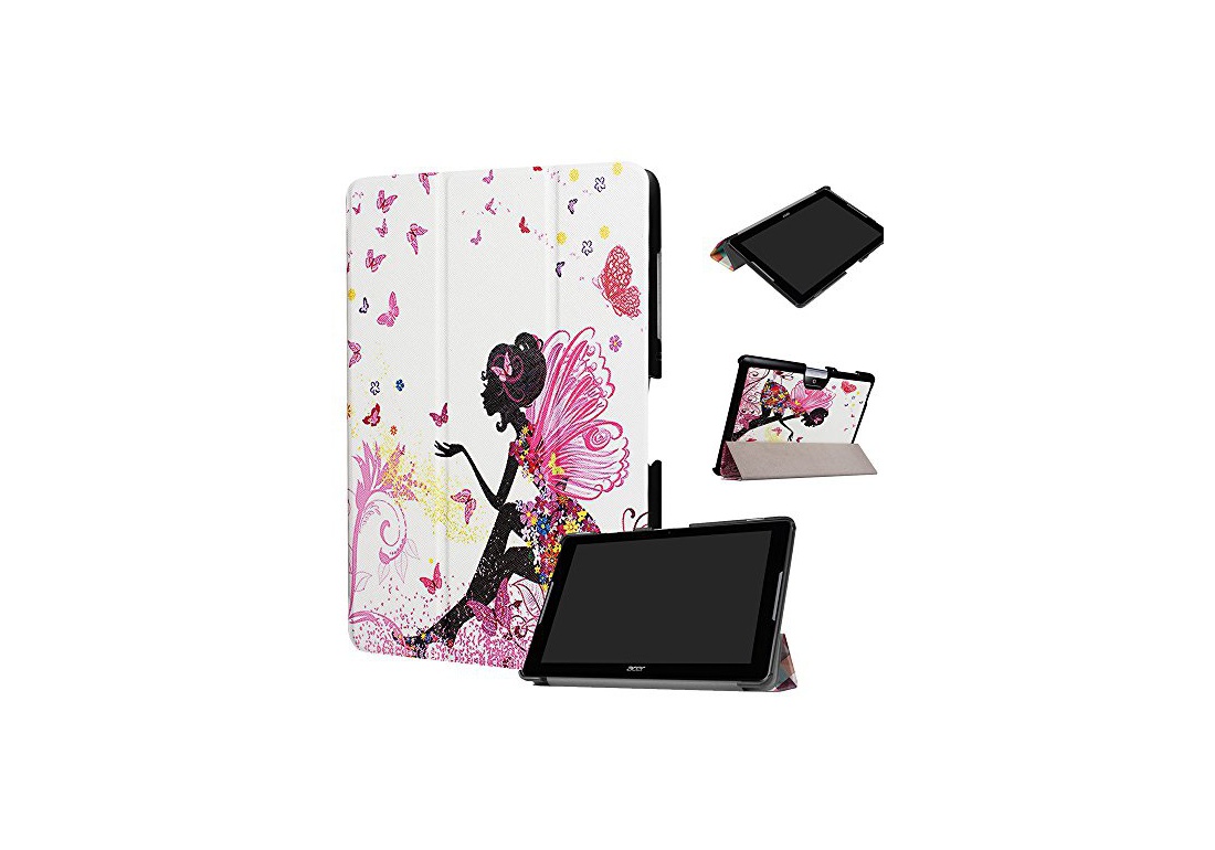 Custodia Girevole 360° Per Acer Iconia Tab A11-11-A0G8, In Pelle PU Con Supporto Regolabile E Cover Smontabile, Colore Viola