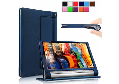 Infiland Étui Housse Compatible ave Yoga Tab, PU Cuir Haute Qualité stand Folio Coque Case Pour Lenovo Yoga Tab 3 10 Pro / Yo