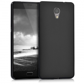 kwmobile Coque Lenovo P2 - Coque pour Lenovo P2 - Housse de téléphone en Silicone Noir Mat