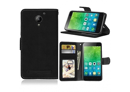 Coffeetreehouse Coque pour Lenovo Vibe C2, Givré Couleur Unie Coque/Housse/Case/PU Leather Coque Flip Magnétique Portefeuille