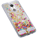 Uposao Lenovo K6 Coque Luxe en Glitter,Liquide Paillettes Amour Motif Transparente Clear View Strass Brillante Ultra-Mince Si