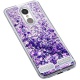 Uposao Lenovo K6 Coque Luxe en Glitter,Liquide Paillettes Amour Motif Transparente Clear View Strass Brillante Ultra-Mince Si