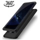 Coque Samsung S8 et Protection décran, Luckydeer [ 360 Degrés ] Noir Case