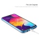 Younme Coque Samsung Galaxy A50 Silicone Transparente, [Lot de 2] Verre trempé écran Protecteur + Souple TPU Étui Protection 