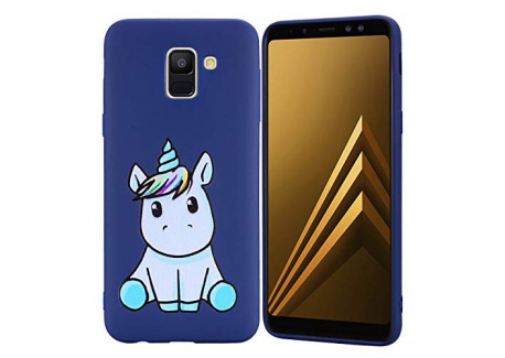 HopMore Compatible pour Coque Samsung Galaxy A6  2018  Silicone Souple Chat 3D Design Motif Drôlene Etui Étui Antichoc Ultra 