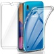 Leathlux Coque Samsung Galaxy A10 Transparente + Verre trempé Protection écran, Souple Silicone étui Protecteur Bumper Housse