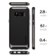 Spigen Coque Galaxy S8, Coque S8 [Neo Hybrid] Premium Bumper [Gunmetal] Bumper Style Premium Coque Slim Fit Dual Layer Protec