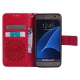 JAWSEU Coque Galaxy S7,Etui Galaxy S7 Portefeuille PU Étui Folio Cuir à Rabat Magnétique Luxe Élégant Beau Tournesol Fleur Ul