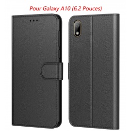 Tenphone Etui Coque pour Samsung Galaxy A10, Protection Housse en Cuir PU Portefeuille Livre,[Emplacements Cartes],[Fonction 