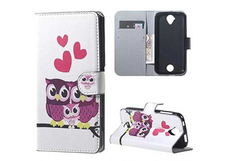 Coloré Motif PU Cuir portefeuille Housse Etui pour Acer Liquid Z330 Case Coque Effacer Protection Flip Cover avec carte de cr