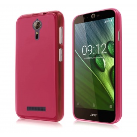 XEPTIO Acer Liquid Zest Plus 4G - Coque Protection arrière clipsable Rose Smartphone - Accessoires Pochette Exceptional Case 