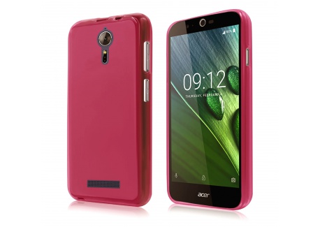 XEPTIO Acer Liquid Zest Plus 4G - Coque Protection arrière clipsable Rose Smartphone - Accessoires Pochette Exceptional Case 