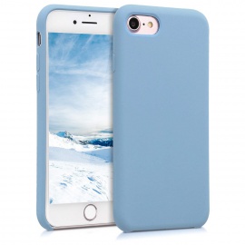 kwmobile Coque Apple iPhone 7/8 - Coque pour Apple iPhone 7/8 - Housse de téléphone en Silicone Bleu Pastel