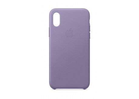 Apple Coque en Cuir  pour iPhone XS  - Lilas