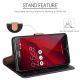 COODIO Coque en Cuir ASUS Zenfone 2 ZE551ML, Étui Téléphone Zenfone 2, Housse Pochette Zenfone 2 Fonction Stand Etui Coque po