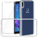 Leathlux Coque Zenfone Max Pro M1 ZB601KL Transparente + Verre trempé Écran Protecteur, Souple Silicone Étui Protection Bumpe