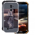 HHUAN Coque pour Doogee S40 Semi-Transparent Cover Souple Silicone Gel Antichoc TPU Tigre et Chat Housse Etui Protection Bump