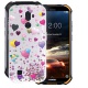 HHUAN Coque pour Doogee S40 Semi-Transparent Cover Souple Silicone Gel Antichoc TPU Tigre et Chat Housse Etui Protection Bump