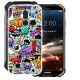 HHUAN Coque pour Doogee S40 Semi-Transparent Cover Souple Silicone Gel Antichoc TPU Tigre et Chat Housse Etui Protection Bump