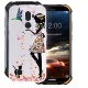 HHUAN Coque pour Doogee S40 Semi-Transparent Cover Souple Silicone Gel Antichoc TPU Tigre et Chat Housse Etui Protection Bump