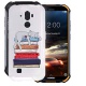 HHUAN Coque pour Doogee S40 Semi-Transparent Cover Souple Silicone Gel Antichoc TPU Tigre et Chat Housse Etui Protection Bump