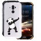 HHUAN Coque pour Doogee S40 Semi-Transparent Cover Souple Silicone Gel Antichoc TPU Tigre et Chat Housse Etui Protection Bump