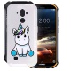 HHUAN Coque pour Doogee S40 Semi-Transparent Cover Souple Silicone Gel Antichoc TPU Tigre et Chat Housse Etui Protection Bump