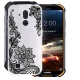 HHUAN Coque pour Doogee S40 Semi-Transparent Cover Souple Silicone Gel Antichoc TPU Tigre et Chat Housse Etui Protection Bump